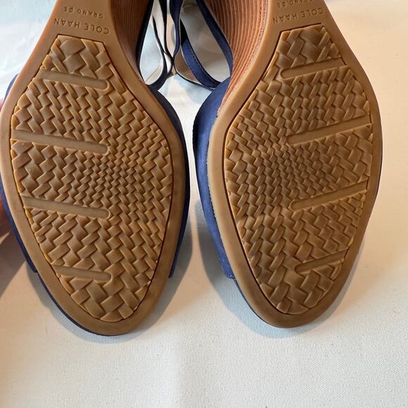 Cole Haan Sadie wedge sandal in marine blue nubuck - Women's size 9.5 - Picture 11 of 12